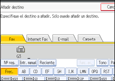 Ilustración de la pantalla del panel de operaciones