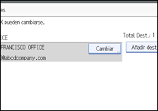 Ilustración de la pantalla del panel de operaciones