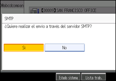 Ilustración de la pantalla del panel de operaciones
