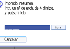 Ilustración de la pantalla del panel de operaciones