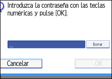 Ilustración de la pantalla del panel de operaciones