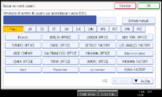Ilustración de la pantalla del panel de operaciones