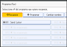 Ilustración de la pantalla del panel de operaciones