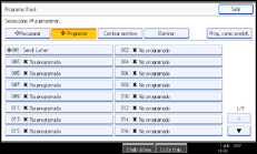 Ilustración de la pantalla del panel de operaciones