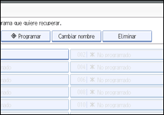 Ilustración de la pantalla del panel de operaciones