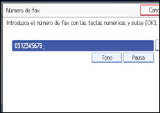 Ilustración de la pantalla del panel de operaciones