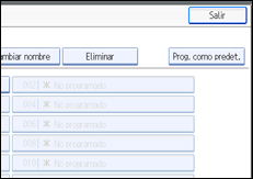Ilustración de la pantalla del panel de operaciones