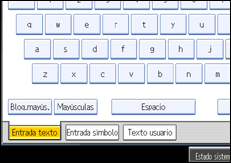 Ilustración de la pantalla del panel de operaciones