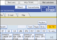 Illustratie van scherm bedieningspaneel