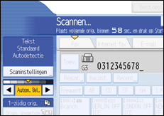 Schermafbeelding Bedieningspaneel