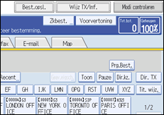 Illustratie van scherm bedieningspaneel
