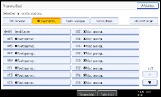 Illustratie van scherm bedieningspaneel