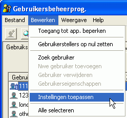 Illustratie applicatiescherm