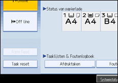 Illustratie scherm bedieningspaneel