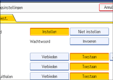 Schermafbeelding Bedieningspaneel