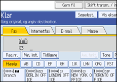 Illustration af kontrolpanelet