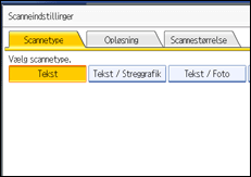 Illustration af kontrolpanelet