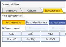 Illustration af kontrolpanelet