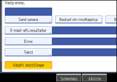 Illustration af kontrolpanelet