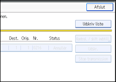 Illustration af kontrolpanelet