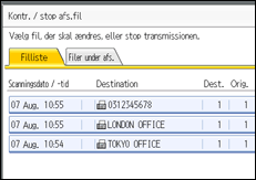 Illustration af kontrolpanelet