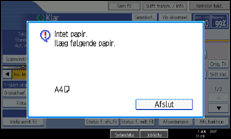 Illustration af kontrolpanelet