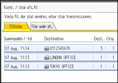 Illustration af kontrolpanelet