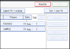 Illustration af kontrolpanelet
