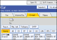 Illustration af kontrolpanelet