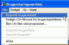 Billede af programskærmen