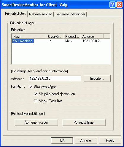 Billede af programskærmen