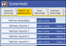 Illustration af betjeningspanelskærmbillede