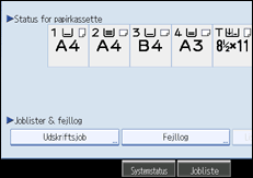 Illustration af betjeningspanelskærmbillede