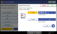 Illustration af betjeningspanelskærmbillede