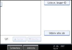 Illustration af betjeningspanelskærmbillede