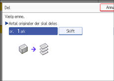 Illustration af skærm på kontrolpanel