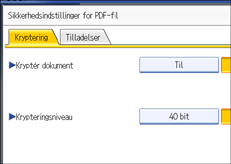 Illustration af skærm på kontrolpanel