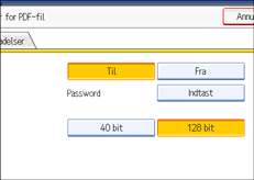 Illustration af skærm på kontrolpanel