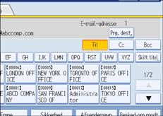 Illustration af skærm på kontrolpanel