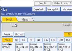 Illustration af skærm på kontrolpanel