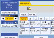 Illustration af skærm på kontrolpanel