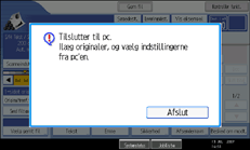 Illustration af skærm på kontrolpanel