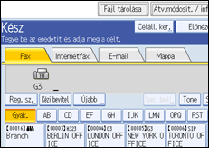 Vezérlőpanel képernyő - kép