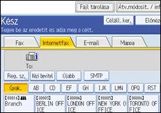 Vezérlőpanel képernyő - kép