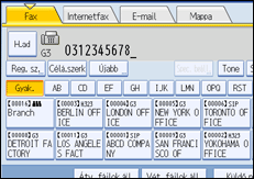 Vezérlőpanel képernyő - kép