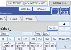 Vezérlőpanel képernyő - kép
