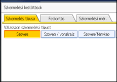 Vezérlőpanel képernyő - kép
