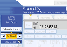 Vezérlőpanel képernyő - kép