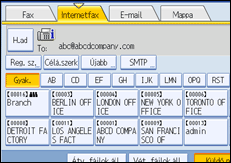 Vezérlőpanel képernyő - kép
