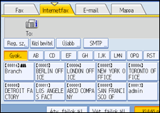 Vezérlőpanel képernyő - kép